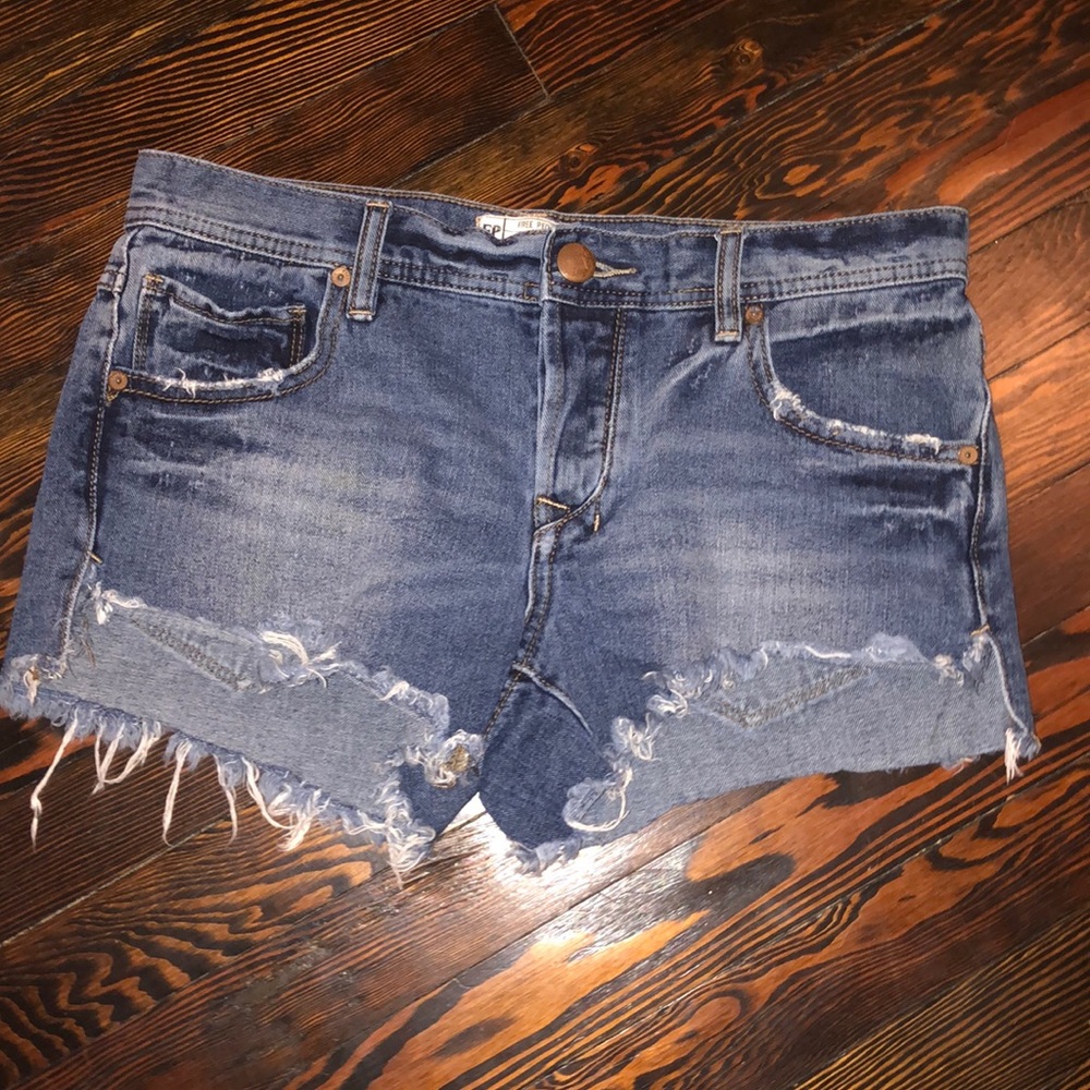 Denim free people shorts
